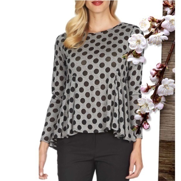 Polka Dots knit swing shirt - Picture 1 of 2